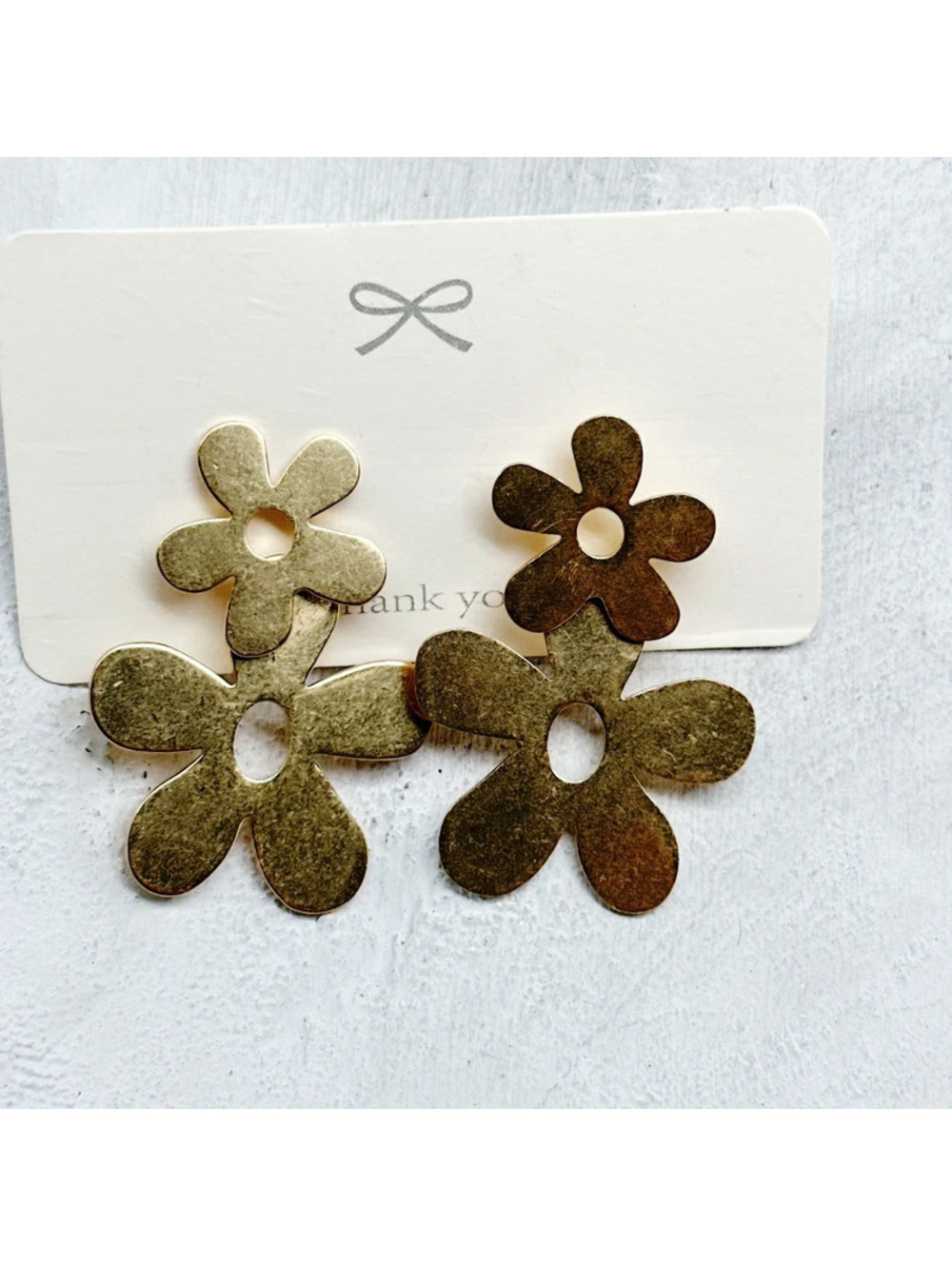 1333mc. Goldtone Statement Earrings Scratched
